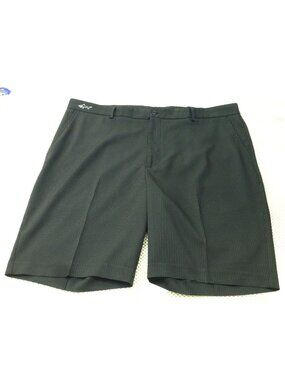 Greg Norman Mens Black Pinstriped Golf Shorts W40 Polyester Blend